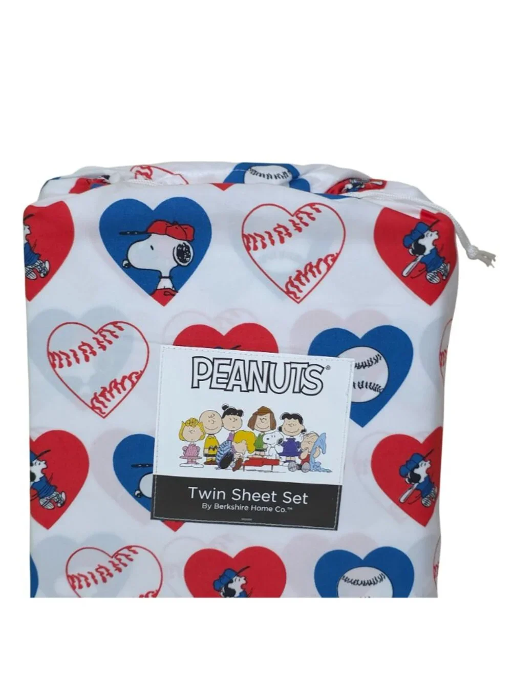 Peanuts Snoopy Twin Sheet Set Summer Heart Baseball Softball Kids by Berkshire